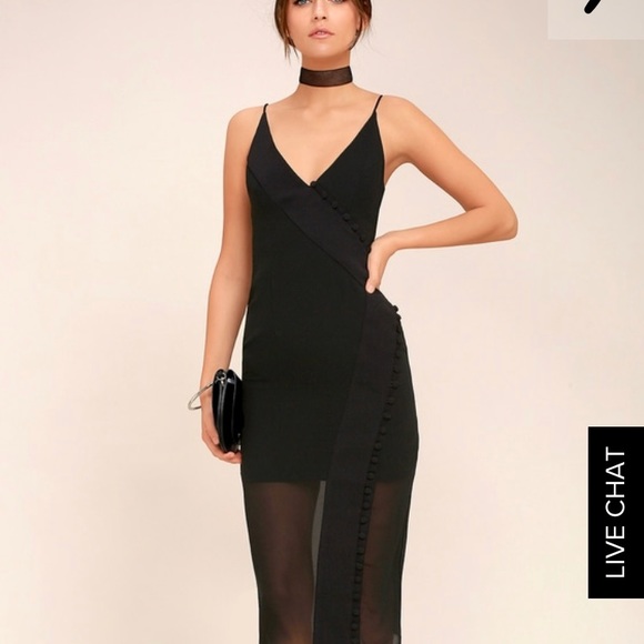 Black midi dress - Picture 1 of 6